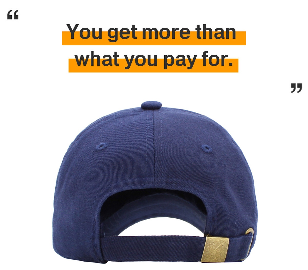 Navy Blue Low Profile Baseball Caps Back View